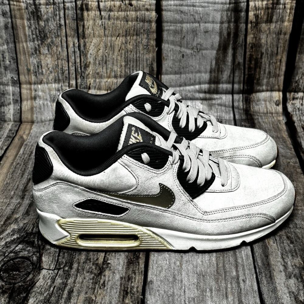 Nike Air Max 90 Womens Beige Athletic Running Shoes Sneakers 818598-200 Size 10